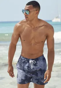 Пляжные шорты для плавания "Мат" с модным принтом в виде батика Venice Beach, синий