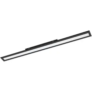 Потолочный светильник SALOBRENA-Z с LED-модулем, 1 шт., теплый белый - холодный белый, управление через приложение/голосовой помощник Alexa, ‎120x10x4,5 см, без пульта дистанционного управления Eglo, черный