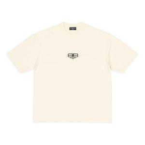 Футболка bb paris icon t-shirt medium fit 'light beige black' Balenciaga, бежевый