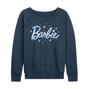 Футболка с длинным рукавом French Terry с логотипом Icy Plus Size Barbie, Heather Indigo
