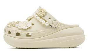 Crocs Женские сабо Crush Clog Wondrous Brush Blossoms, костяные, белые