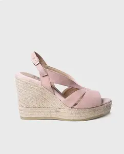 Женские замшевые эспадрильи на танкетке с пряжкой Toni Pons, розовый
