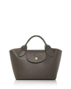 Сумка через плечо из высококачественной кожи. Longchamp, серый