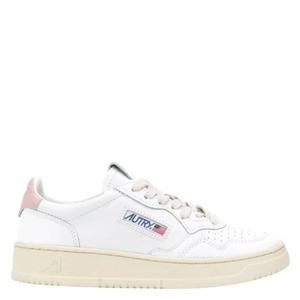 Кожаные низкие кроссовки Autry Medalist, leat/leat white/pink