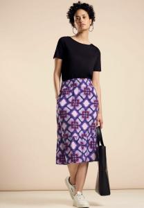 Юбка А-силуэта MIDI Street One, фиолетовый