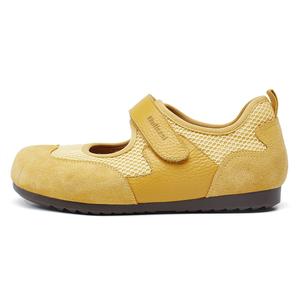 OULISASI Желтые женские балетки Мэри Джейн, цвет Yellow