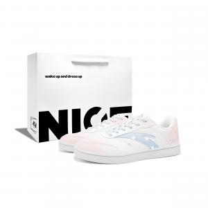 Активная амортизация устойчивая к истиранию Кроссовки для скейтбординга Low top Unisex розовый белый ANTA, розовый