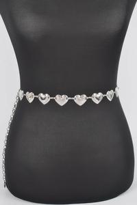 Женский ремень-цепочка в форме сердца из металла FASHNZFAB, серебряный