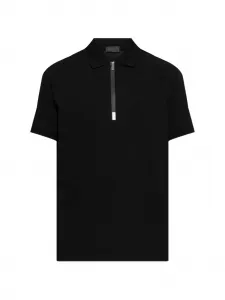 Поло-футболка на молнии MONCLER, черный