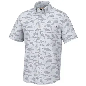HUK Мужская рубашка на пуговицах Off Shore Etch Kona, цвет Harbor Mist