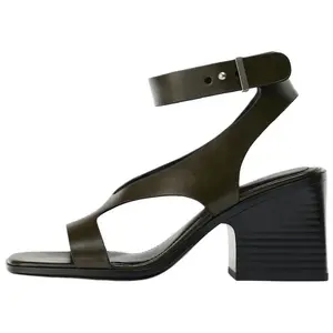 ZARA Сандалии One Strap 7.5 см женские green