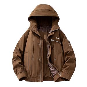 Куртка Lifestyle Unisex с круглым вырезом утепленная Jeep, coffee