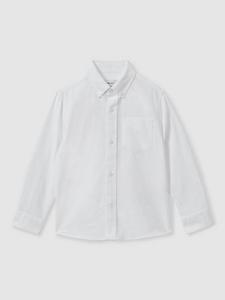 Детская рубашка Greenwich из хлопкового оксфорда Reiss, White