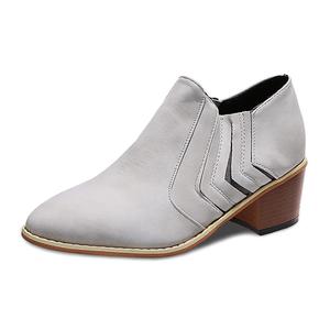 Женские ботильоны HINDOLA с массивным каблуком, высокие каблуки, модные короткие сапожки, круглый носок, элегантные вестерн-ботильоны, 9.5-10 Grey