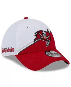 Мужская бело-красная бейсболка Tampa Bay Buccaneers 2023 Sideline 39THIRTY Flex New Era, белый