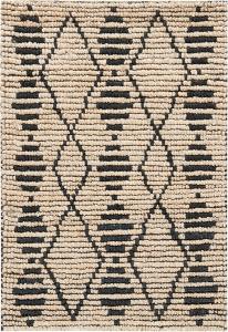 SAFAVIEH Bohemian Collection ковер 61 x 92 см Beige / Black BOH703Z ручной работы Moroccan Tribal Jute