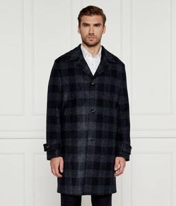 Пальто мужское Boss с добавлением шерсти в клетку, синий