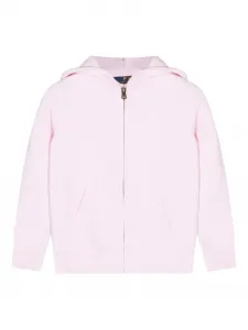 Худи на молнии с логотипом Polo Ralph Lauren Kids, розовый