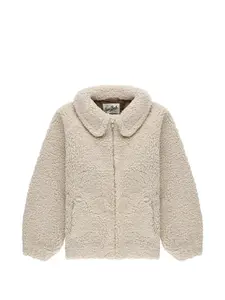 Жакет из букле с воротником Abel Jr Mc2 Saint Barth Kids, бежевый