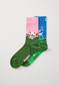 Носки Happy Socks KITTEN AND FLOWERS & DEER UNISEX 2 PACK, Multi/Pink