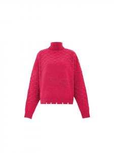 Faina Женский свитер с высоким воротником, розовый