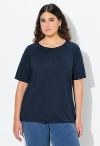Футболка Ulla Popken Print T-shirt, Marine/Dark Blue