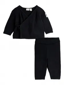 Комплект брюк из тонкой вязки Mini Rodini, черный