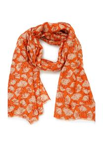 Шарф-Клевер с растительным принтом и металлическим эффектом Harpa, оранжевый