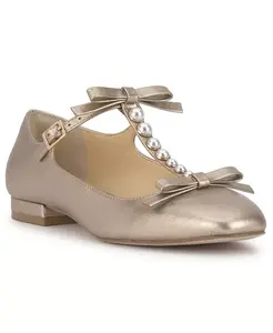 Женские балетки Jolliya с Т-образным ремешком Jessica Simpson, золото