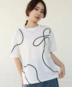 Футболка с вышивкой шнуром