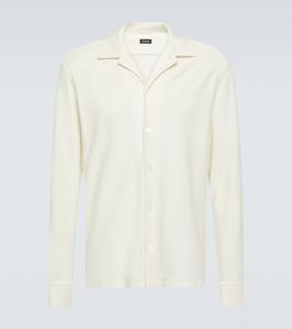 Хлопковая и шёлковая рубашка Zegna, белый