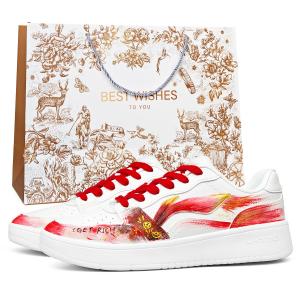 Li Ning Sycee Slip Resistant Cushioning Abrasion Resistant Low top Skateboard Shoes мужские Li-Ning, красный белый