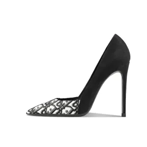 Женские туфли на тонком каблуке и высоком каблуке Siwei, Black