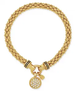 Браслет-Коробка с круглым плетением Nine West, gold-tone