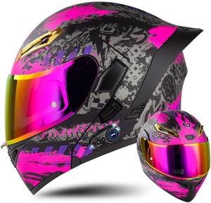 Шлем Esrada quankui Bluetooth с задним креплением, розовый / черный