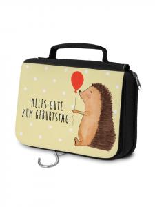 Mr. & Mrs. Panda Косметичка, воздушный шарик в виде ежика с надписью пастельно-желтого цвета