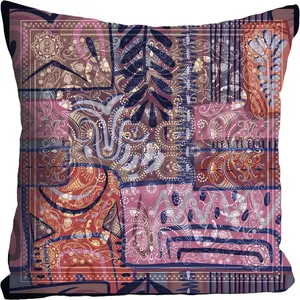 Декоративная подушка Орнамент, наволочка без наполнителя, 1 штука Queence, Bunt + bedruckt