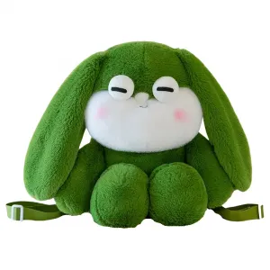 Очаровательный мультяшный милый плюшевый кролик с длинными ушами рюкзак плюшевая игрушка высота 27см/32см Bitter purchase, зеленый
