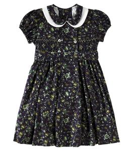 Платье Arcadia из хлопка с цветочным принтом и сборками La Coqueta, Navy Floral