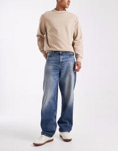 Джинсы свободного кроя темно-синего цвета Asos Design