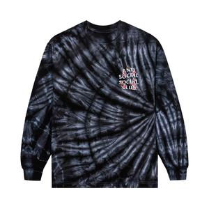 Футболка Anti Social Social Club Kkoch Wifi Tie Dye с длинными рукавами, черная