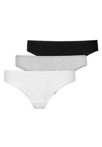 Трусы SNOCKS Brazilian s aus Bio Baumwolle 3 шт, цвет Mix (Weiß/Hellgrau/Schwarz)