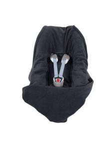 Детское флисовое одеяло/накидка на автокресло и коляску, антрацитового цвета Hoppediz