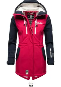 Функциональное пальто Marikoo "Zimtzicke", спортивная парка из софтшелла с капюшоном, цвет Beere