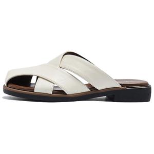 Женские сандалии с вырезами, плетеные, с закрытым носком, 3 см AGSDON, Beige