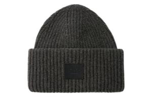 Acne Studios Шерстяная шапка-бини Unisex Charcoal Gray Mixed Color