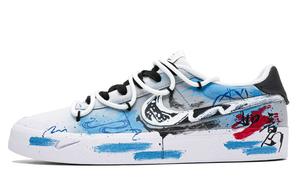 Nike Кроссовки Court Shot As If Presenting Bamboo Intent, нескользящие, легкие, низкие, для скейтбординга, унисекс, серо-синие