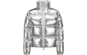 Пуховик женский серебристый Moncler, серебряный
