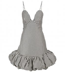 Мини-платье в клетку Сиенна Khaite, Blk Wht Gingham