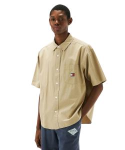 Простая поплиновая рубашка с коротким рукавом